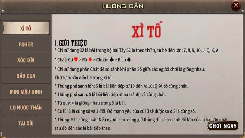 cách chơi bài xì tố